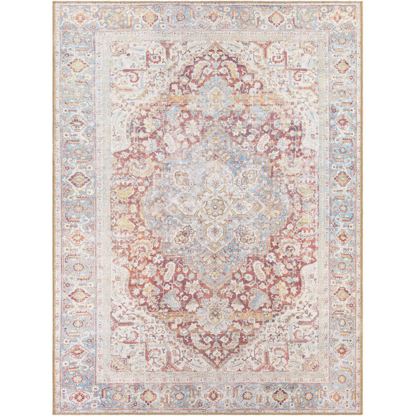 Langley Street Chavarria Oriental Blue/Red/Beige Area Rug & Reviews